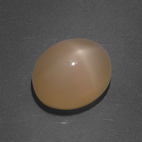 5,16 ctw natürlicher orangefarbener Stern-Mondstein, Oval Schliff, Lichtdurchlässig