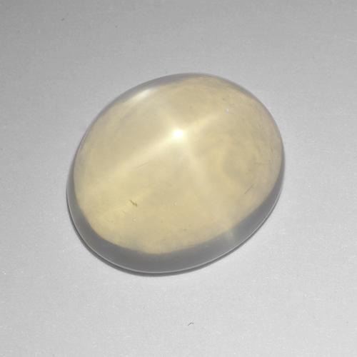 4,56 ctw natürlicher weißer Stern-Mondstein, Oval Schliff, Transparent