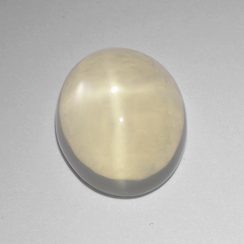 4,56 ctw natürlicher weißer Stern-Mondstein, Oval Schliff, Transparent