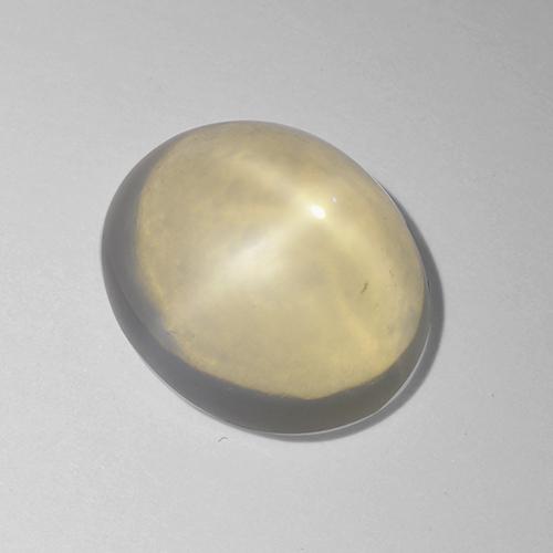 4,56 ctw natürlicher weißer Stern-Mondstein, Oval Schliff, Transparent