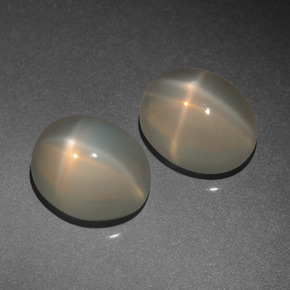  ct natürliche cream Stern-Mondstein-Edelsteine, Oval Schliff, Lichtdurchlässig