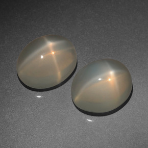  ct natürliche cream Stern-Mondstein-Edelsteine, Oval Schliff, Lichtdurchlässig