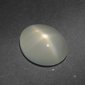 3,08 ctw natürlicher cream Stern-Mondstein, Oval Schliff, Lichtdurchlässig
