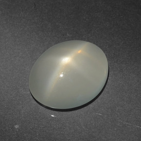 3,08 ctw natürlicher cream Stern-Mondstein, Oval Schliff, Lichtdurchlässig