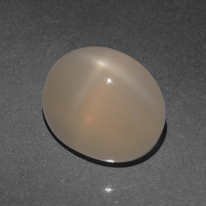 4,66 ctw natürlicher orangefarbener Stern-Mondstein, Oval Schliff, Lichtdurchlässig