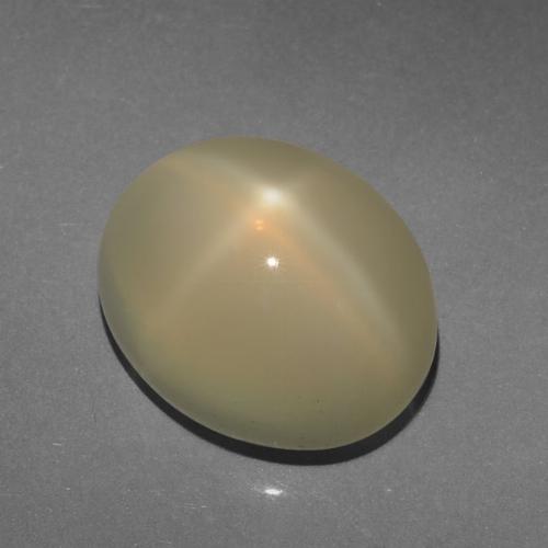 7,15 ctw natürlicher gelber Stern-Mondstein, Oval Schliff, Lichtdurchlässig