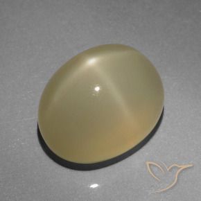9,17 ctw natürlicher Sehr helles Braun Sternmondstein, Oval, Lichtdurchlässig