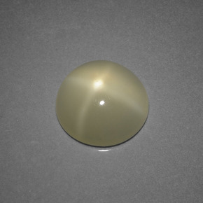 3,68 ctw natürlicher cream Stern-Mondstein, Rundschliff, Lichtdurchlässig