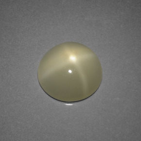 3,68 ctw natürlicher cream Stern-Mondstein, Rundschliff, Lichtdurchlässig