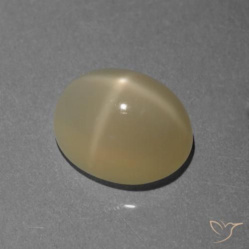 7.12ct Natürlicher Hellbraun Sternmondstein, Oval, Lichtdurchlässig