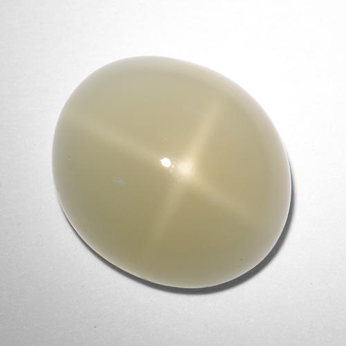 12,51 ctw natürlicher gelber Stern-Mondstein, Oval Schliff, Lichtdurchlässig