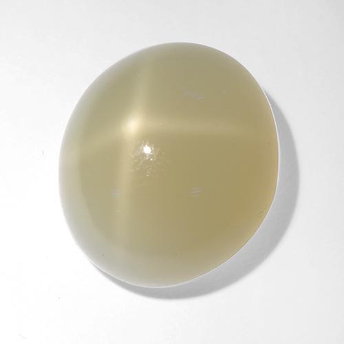 12,51 ctw natürlicher gelber Stern-Mondstein, Oval Schliff, Lichtdurchlässig