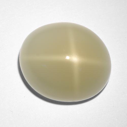 12,51 ctw natürlicher gelber Stern-Mondstein, Oval Schliff, Lichtdurchlässig