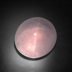 35,70 ctw natürlicher rosafarbener Stern-Rosenquarz, Transparent, Transparent / Lichtdurchlässig