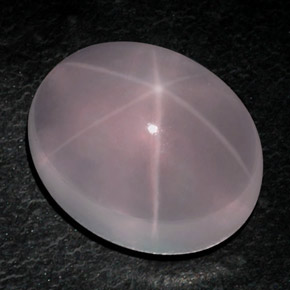 49,05 ctw natürlicher rosafarbener Stern-Rosenquarz, Oval Schliff, Transparent