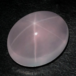 49,05 ctw natürlicher rosafarbener Stern-Rosenquarz, Oval Schliff, Transparent