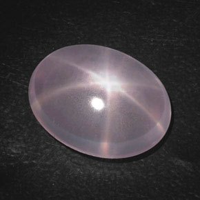 9,17 ctw natürlicher Pink Sternrosenquarz, Oval Schliff, Transparent