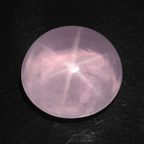 28,96 ctw natürlicher rosafarbener Stern-Rosenquarz, Oval Schliff, Transparent