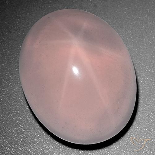 63.50ct Natürlicher hellrosa Sternrosenquarz, Oval, Lichtdurchlässig