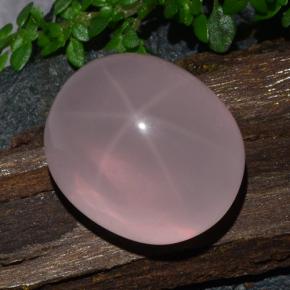 9,17 ctw natürlicher Pink Sternrosenquarz, Oval Schliff, Lichtdurchlässig