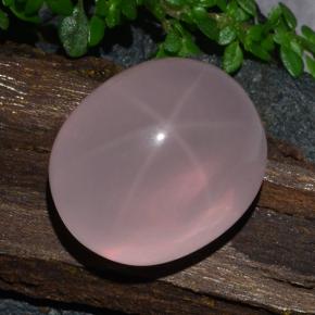 9,17 ctw natürlicher Pink Sternrosenquarz, Oval Schliff, Lichtdurchlässig