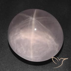 9,17 ctw natürlicher Korallenrosa Sternrosenquarz, Oval, Transparent