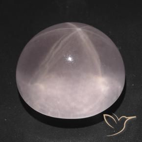 9,17 ctw natürlicher Korallenrosa Sternrosenquarz, Oval, Transparent