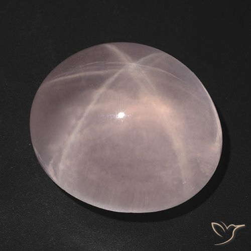 113.52ct Natürlicher Helles Korallenrosa Sternrosenquarz, Oval, Transparent