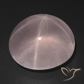 9,17 ctw natürlicher Helles Korallenrosa Sternrosenquarz, Oval, Transparent