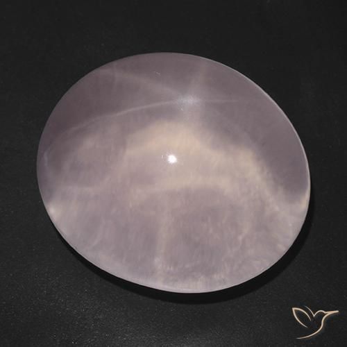 165.68ct Natürlicher hellrosa Sternrosenquarz, Oval, Transparent