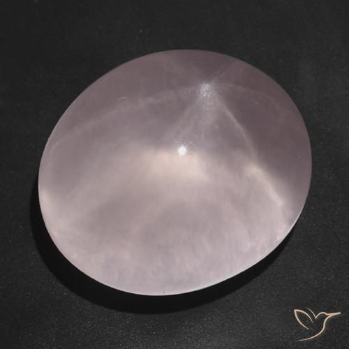 9,17 ctw natürlicher hellrosa Sternrosenquarz, Oval, Transparent