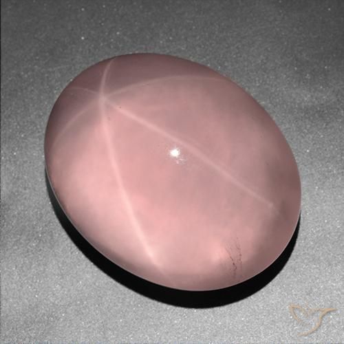 9,17 ctw natürlicher Mittelrosa Sternrosenquarz, Oval, Transparent