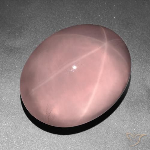 9,17 ctw natürlicher Mittelrosa Sternrosenquarz, Oval, Transparent