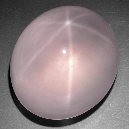 9,17 ctw natürlicher hellrose-rosa Sternrosenquarz, Oval Schliff, Transparent