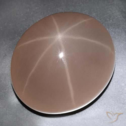 9,17 ctw natürlicher Marienkäfer Rot Sternrosenquarz, Oval, Lichtdurchlässig