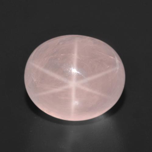 10,60 ctw natürlicher rosafarbener Stern-Rosenquarz, Oval Schliff, Lichtdurchlässig
