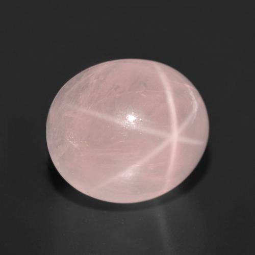 10,60 ctw natürlicher rosafarbener Stern-Rosenquarz, Oval Schliff, Lichtdurchlässig