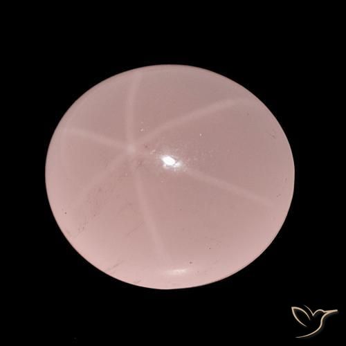 9,17 ctw natürlicher Rosa Ton Sternrosenquarz, Oval, Lichtdurchlässig