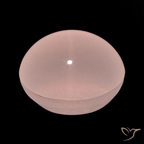 9,17 ctw natürlicher hellrosa Sternrosenquarz, Oval, Lichtdurchlässig