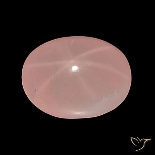 36.81ct rose-rosa Sternrosenquarz, Oval, Lichtdurchlässig