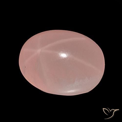 9,17 ctw natürlicher rose-rosa Sternrosenquarz, Oval, Lichtdurchlässig