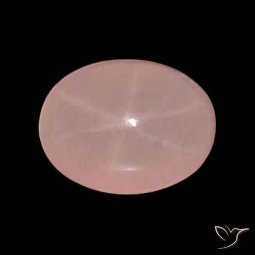 40.20ct Mittelrosa Sternrosenquarz, Oval, Lichtdurchlässig