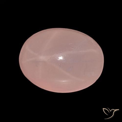 9,17 ctw natürlicher Mittelrosa Sternrosenquarz, Oval, Lichtdurchlässig