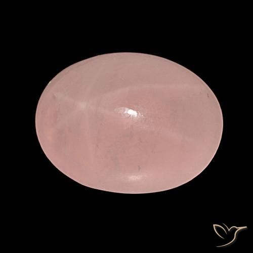 9,17 ctw natürlicher rose-rosa Sternrosenquarz, Oval, Lichtdurchlässig