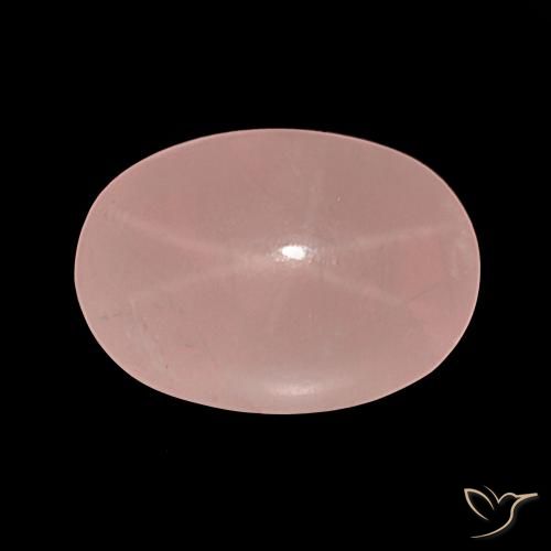 38.81ct rose-rosa Sternrosenquarz, Oval, Lichtdurchlässig