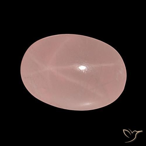 9,17 ctw natürlicher rose-rosa Sternrosenquarz, Oval, Lichtdurchlässig