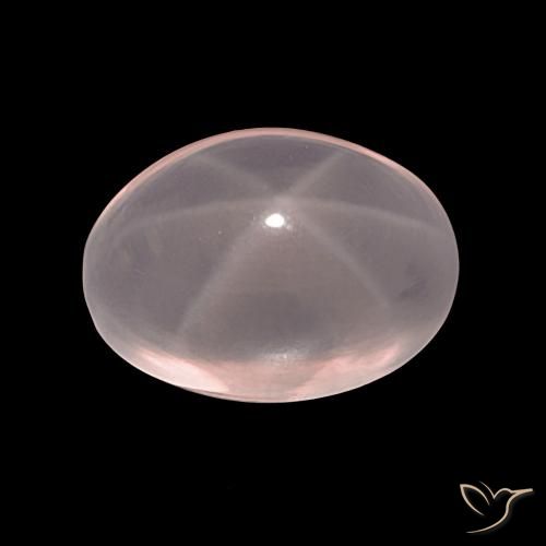 40.32ct hellrosa Sternrosenquarz, Oval, Lichtdurchlässig