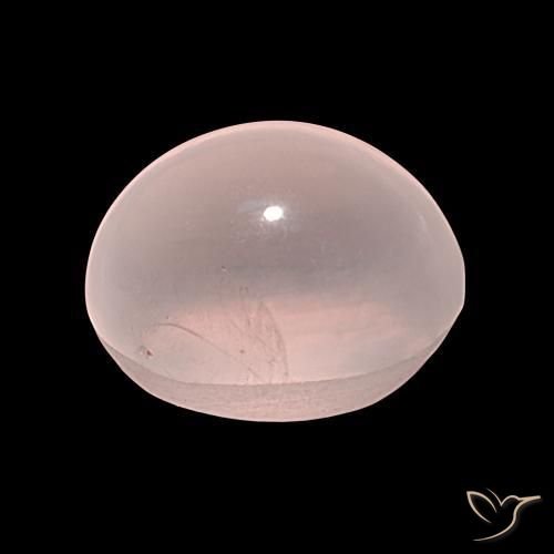 9,17 ctw natürlicher hellrosa Sternrosenquarz, Oval, Lichtdurchlässig