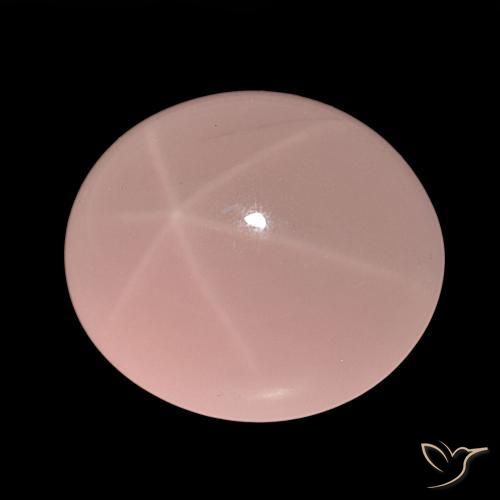 9,17 ctw natürlicher Blush Rosa Sternrosenquarz, Oval, Lichtdurchlässig