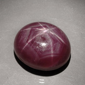33,78 ctw natürlicher roter Stern-Rubin, Oval Schliff, Lichtundurchlässig